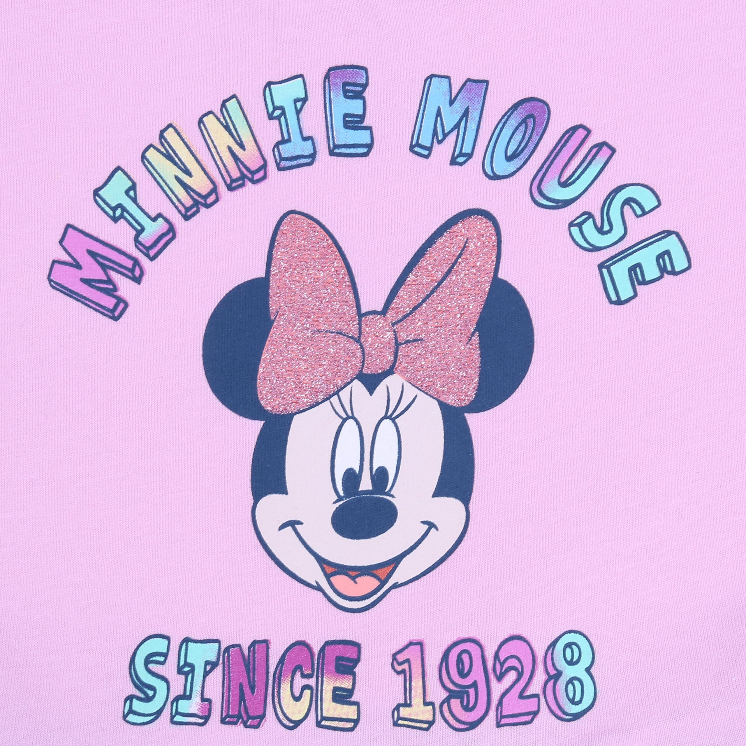 Disney Druckkleid Pinkes Kleid für Mädchen Minnie Mouse DISNEY 6-7 Jahre