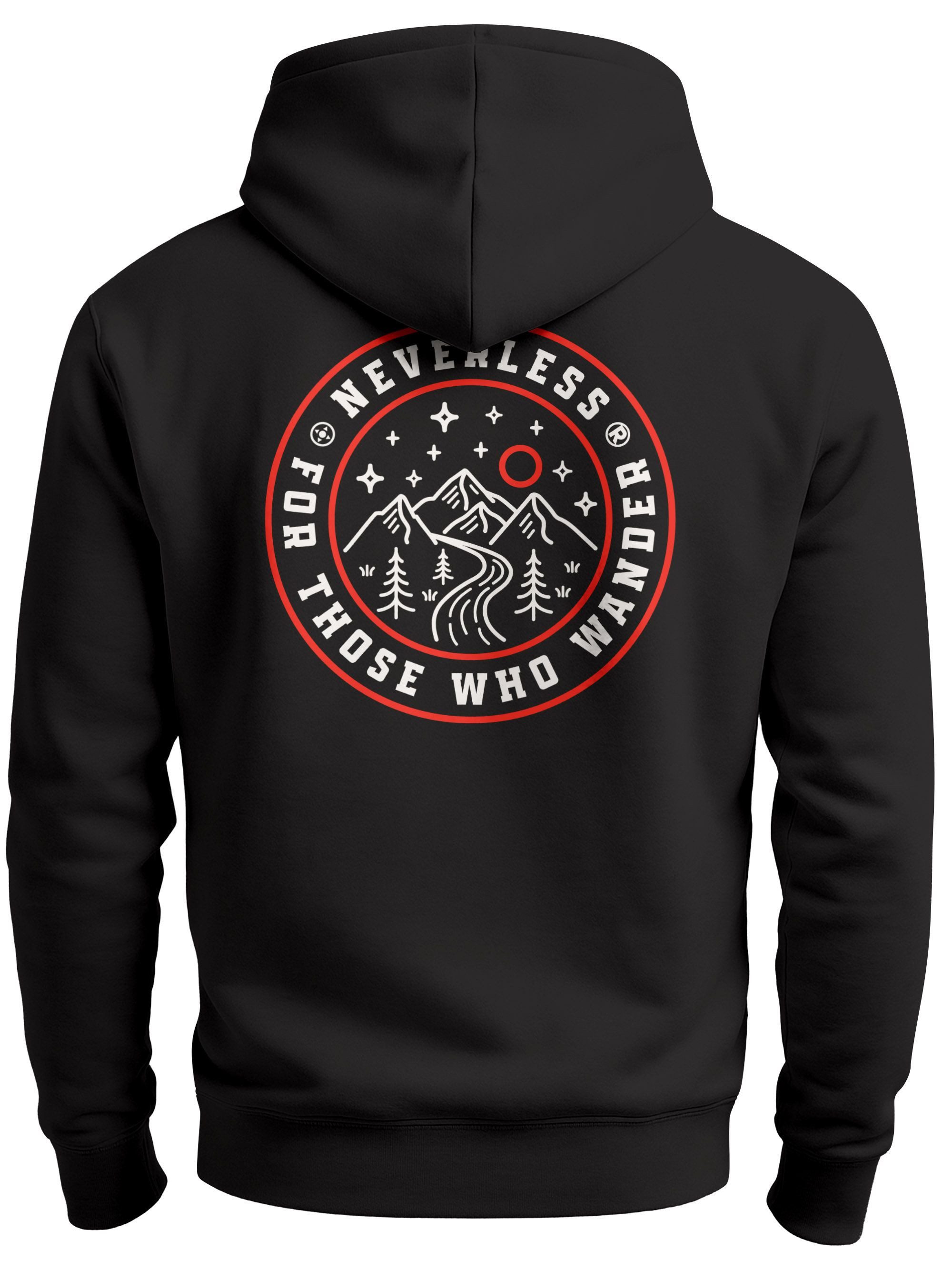 Neverless Hoodie Herren Hoodie Adventure Badge Outdoor Emblem Fashion Streetstyle