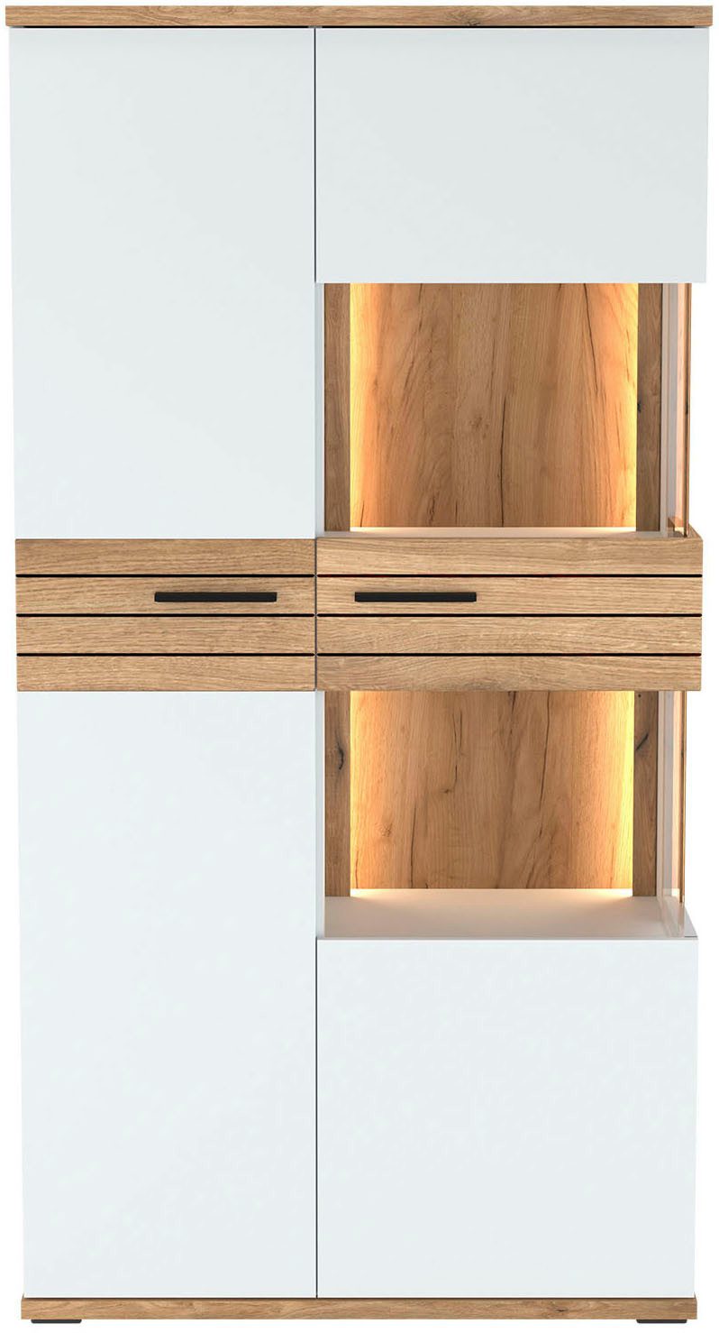 set one by Musterring Vitrine Quincy (1-St) Mit Glas und LED, in Anthrazit/Lichtgrau erhältlich, 80 cm breit – Bild 2 von 5