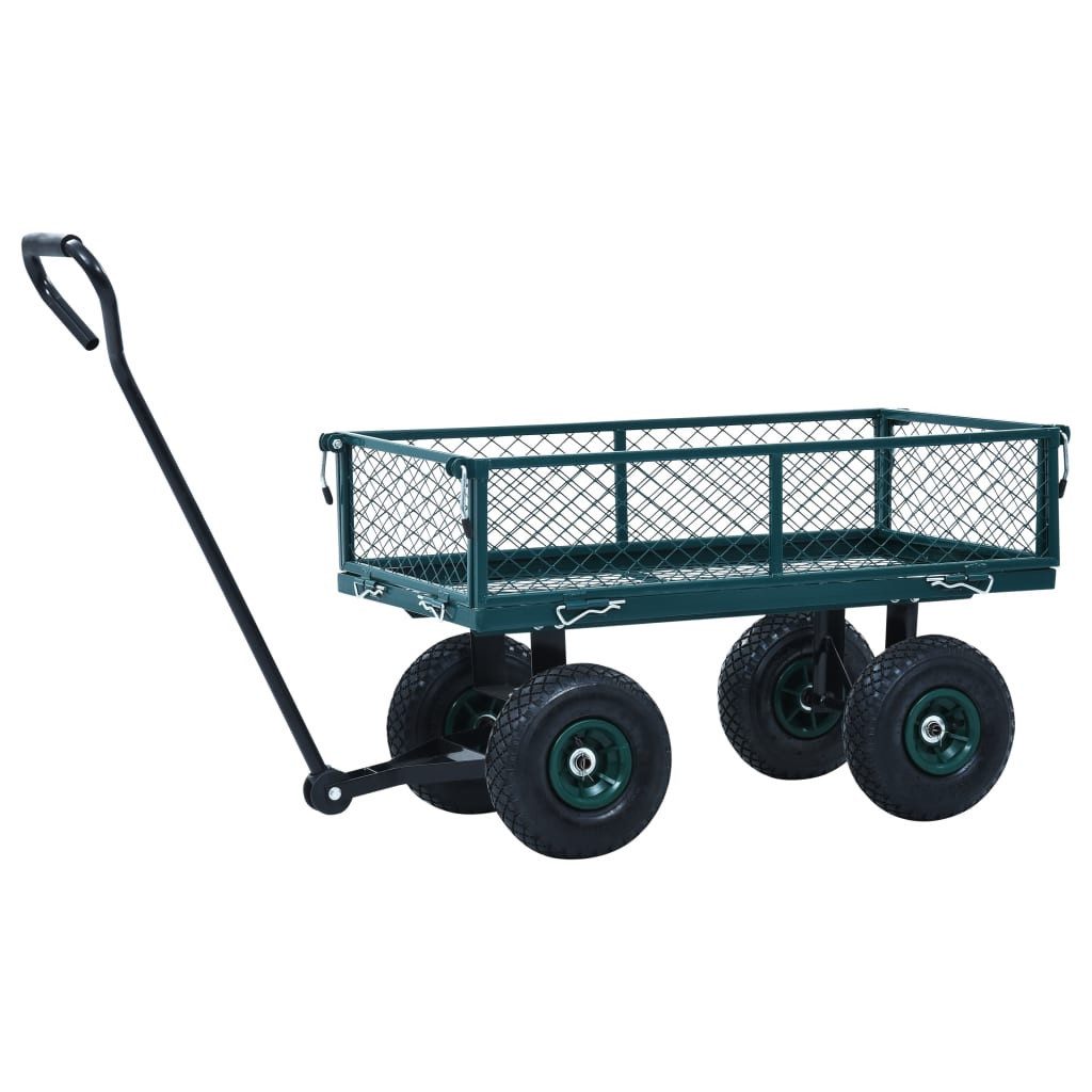 vidaXL Rollwagen Gartenwagen Grün 250 kg, (1 St)