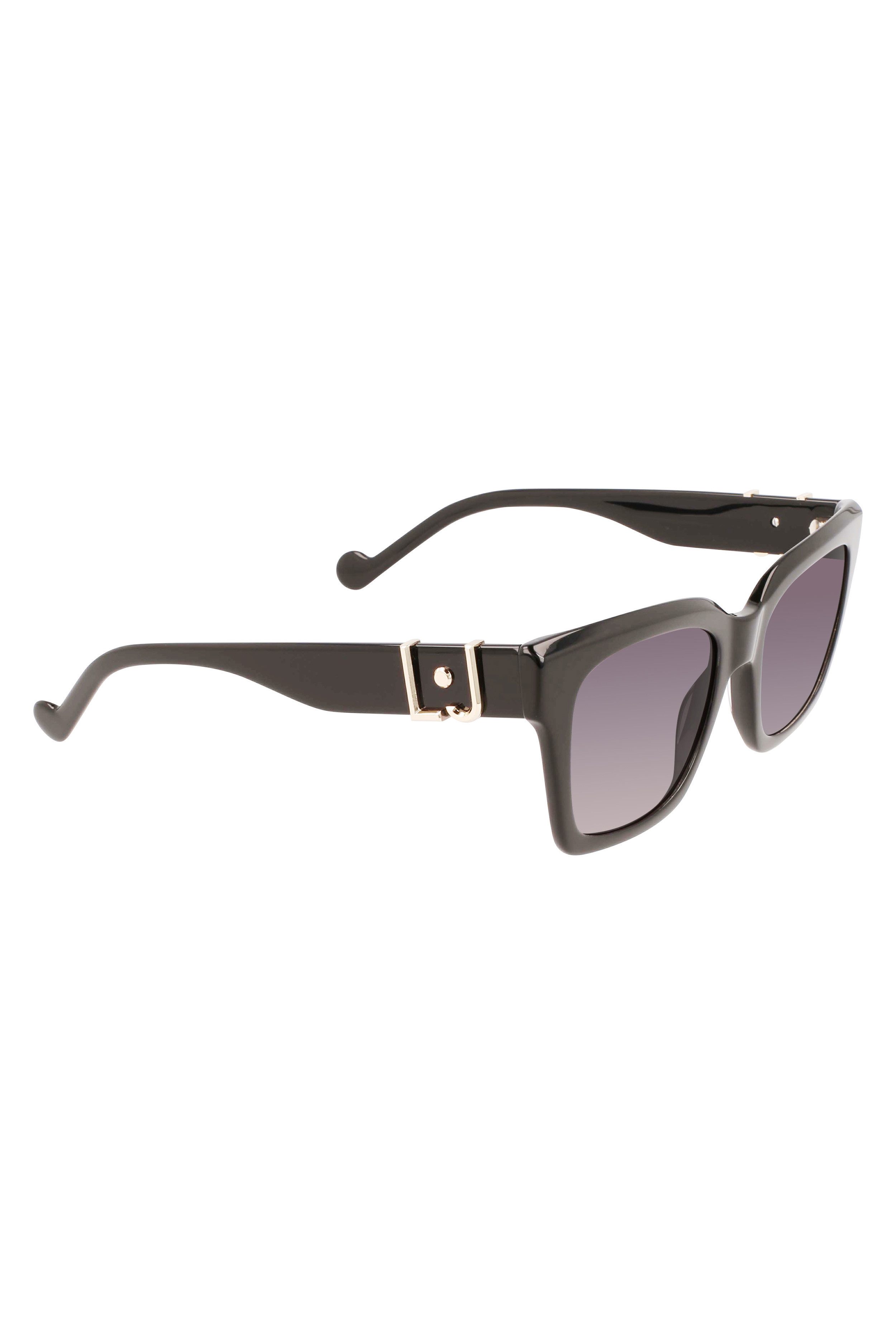 Liu Jo Sonnenbrille Damen Sonnenbrille Schwarz: Rechteckiges Design & Rauchglas