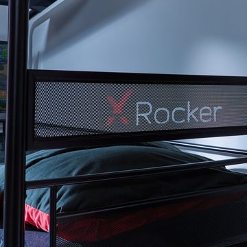 X Rocker Gamerbett Contra - Gaming Etagenbett mit TV Halterung & 4 Aufbaumöglichkeiten, 4 verschiedene Aufbaumöglichkeiten, mit TV-Halterung