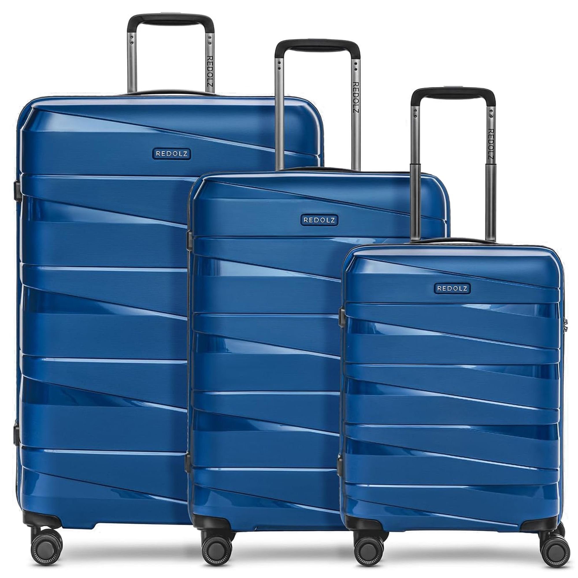 Redolz Trolleyset Essentials 10, 4 Rollen, (3-teilig, 3 tlg), Polypropylen blue-metallic 2