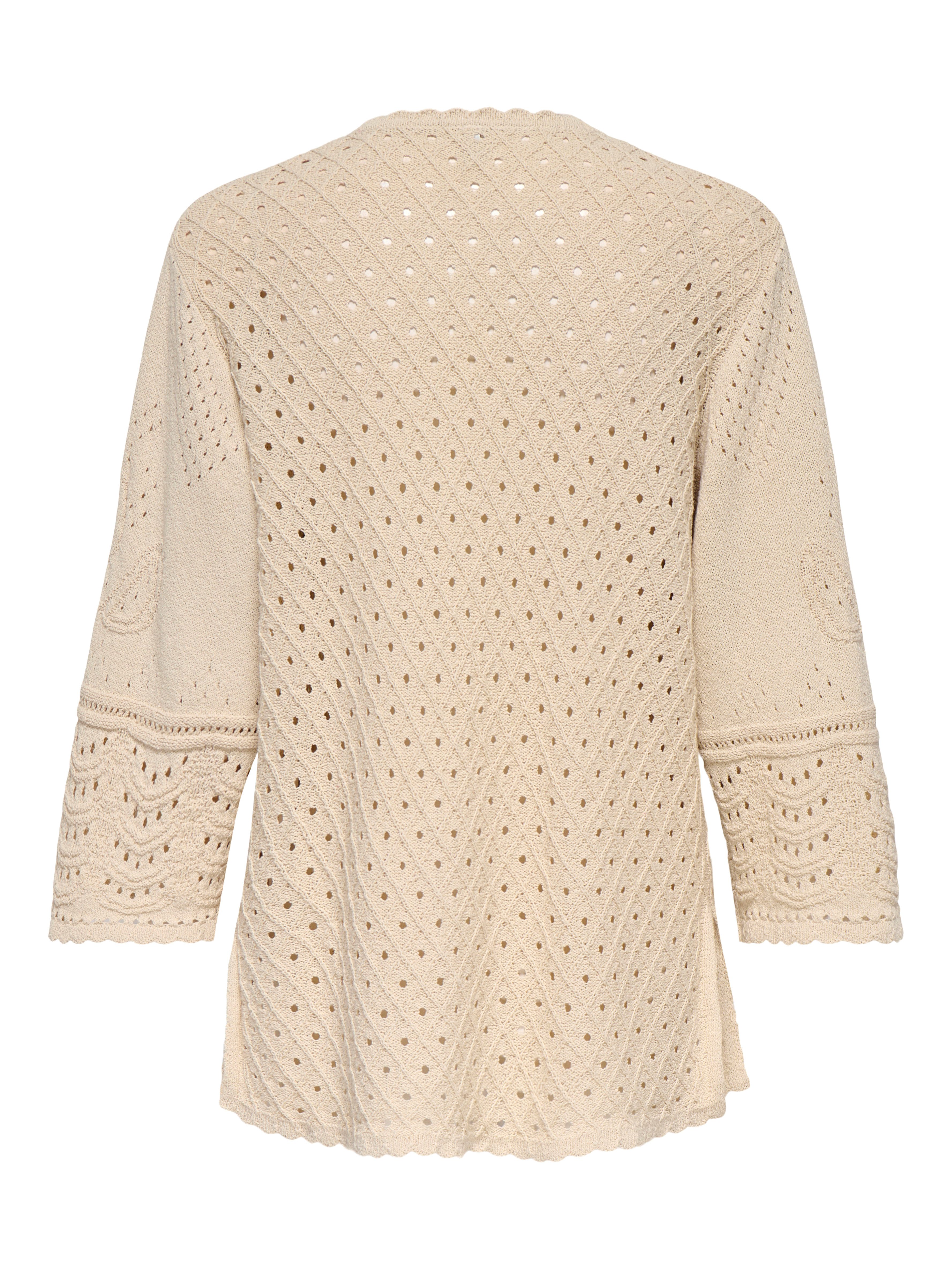 ONLY Strickjacke ONLLUZA 3/4 V-NECK LONG KIMONO KNT Baumwollmischung, regular fit, V-Ausschnitt