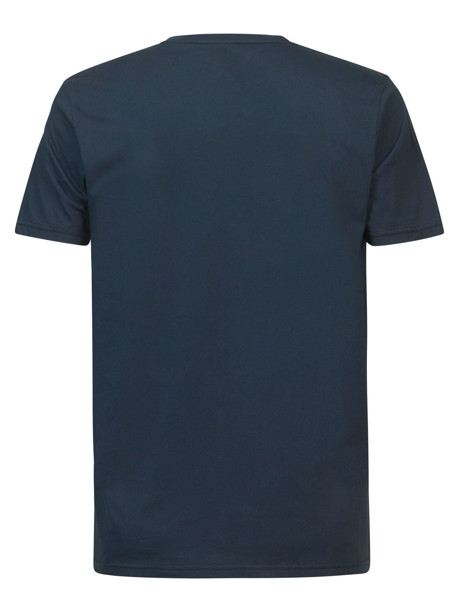 Petrol T-Shirt Men SS V-Neck T-Shirt Industries Blau