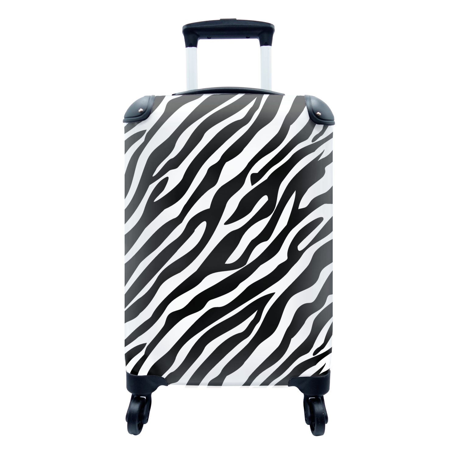 MuchoWow Handgepäckkoffer Tiere - Zebra mit Rollen, 4 Reisetasche - Gestaltung, Ferien, Reisekoffer Handgepäck für rollen, Trolley