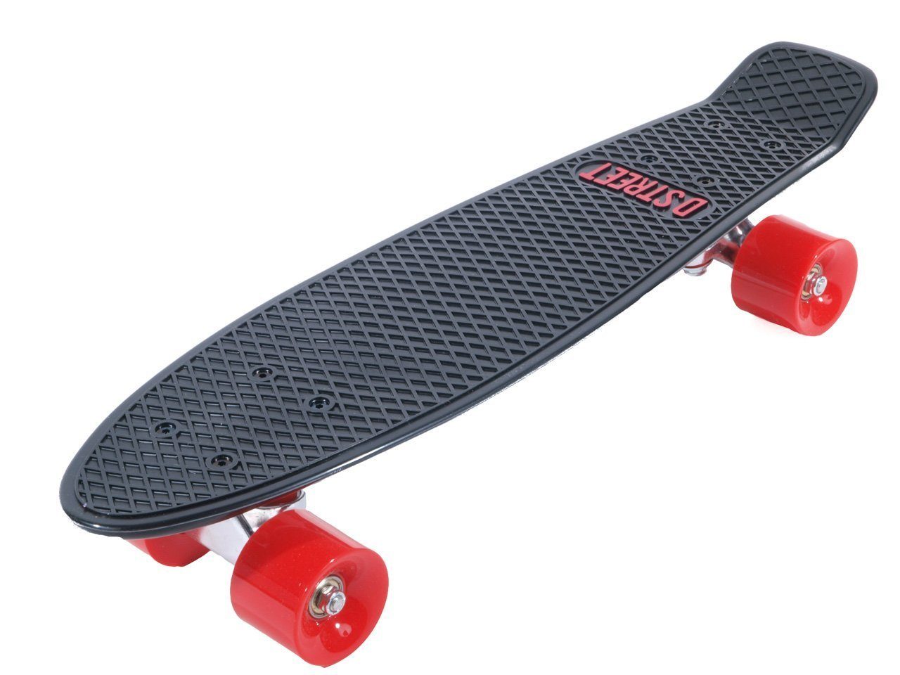 D Street Miniskateboard DStreet Polyprop Mini Cruiser 57cm Schwarz/Rot | Skateboards