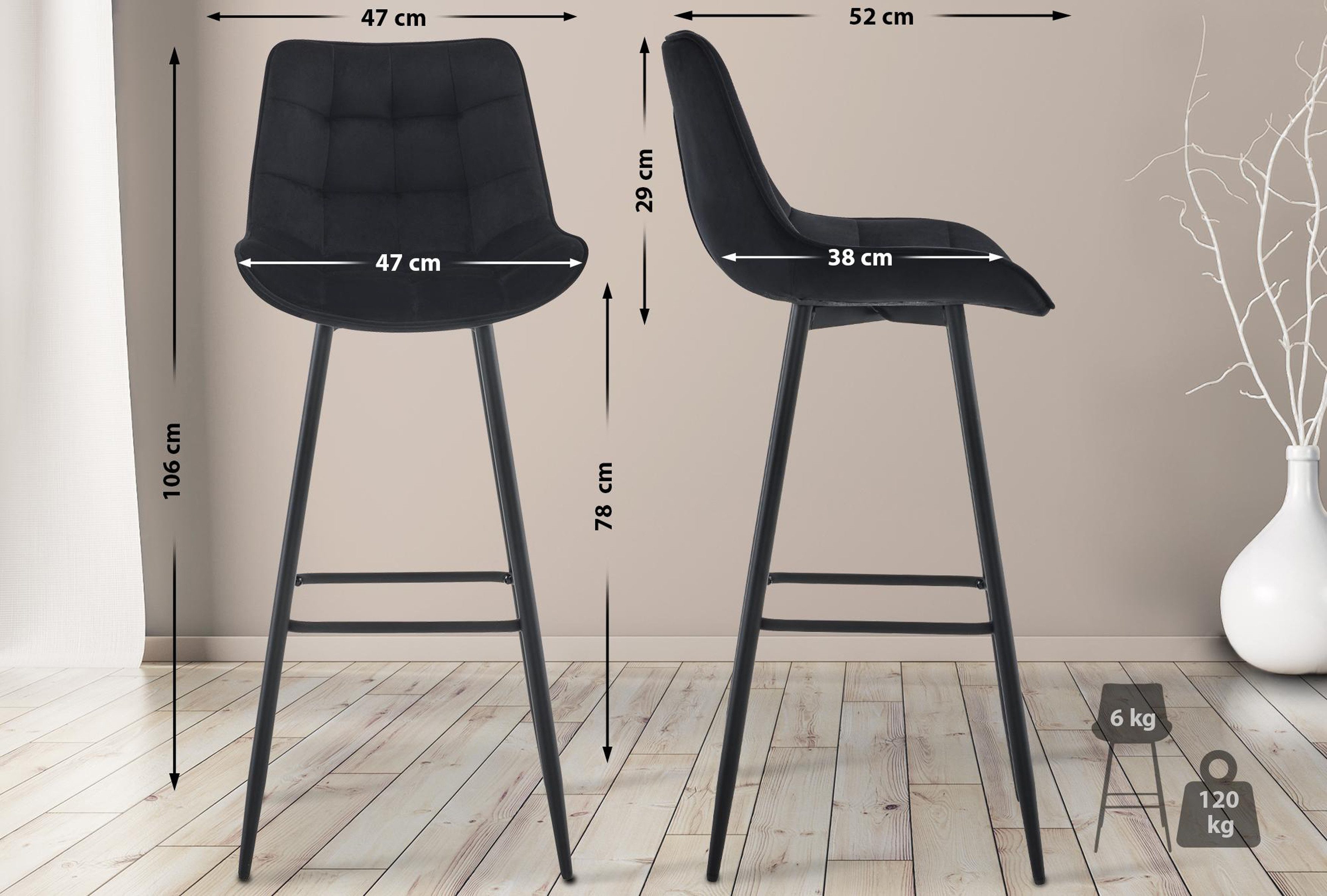 Barhocker Samt