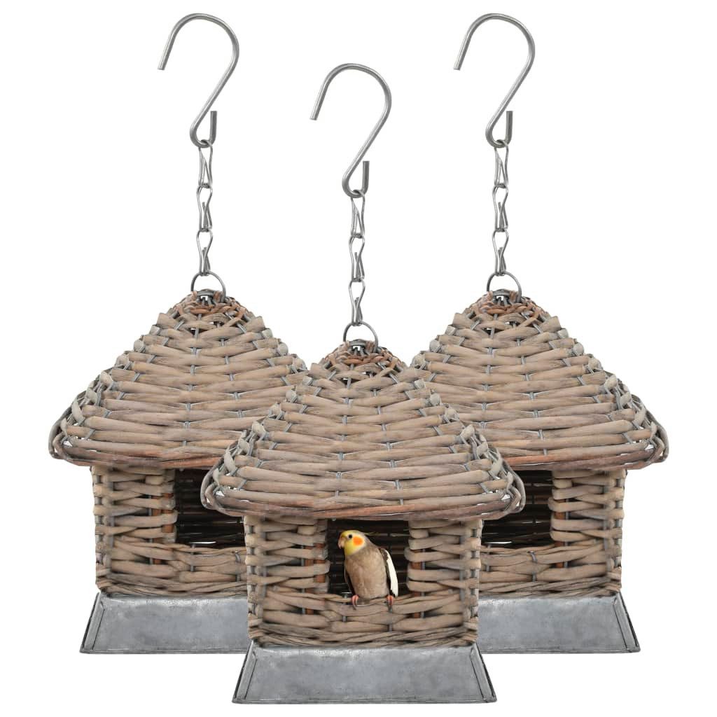 Vogelhaus Vogelhaus Mini Vogelhaus 3 Stk Korbweide Innenbereich