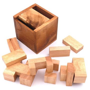 ROMBOL Denkspiele Spiel, Knobelspiel Guillotine - kniffliges, schwieriges Packproblem aus Holz, exklusiv nur bei uns