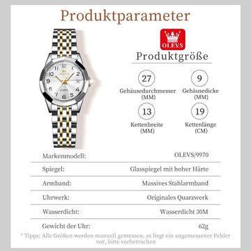 OLEVS Digitalzifferblatt Watch, Elegante mit Hochwertige Zeitlose Stilvoll und Wasserdicht Präzision
