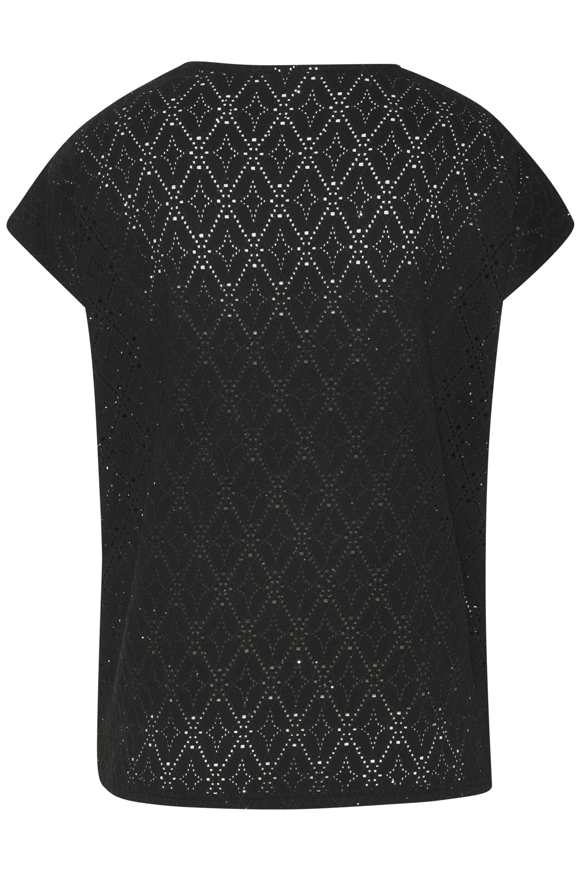 LASCANA Rundhalsshirt mit funkelnden Pailetten aus hochwertiger Ajour-Qualität