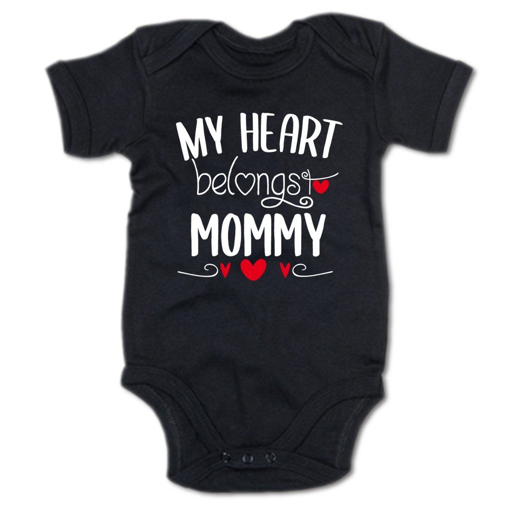 G-graphics Kurzarmbody Baby Body - My Heart belongs to Mommy mit Spruch / Sprüche • Babykleidung • Geschenk zum Muttertag / zur Geburt / Taufe / Babyshower / Babyparty • Strampler