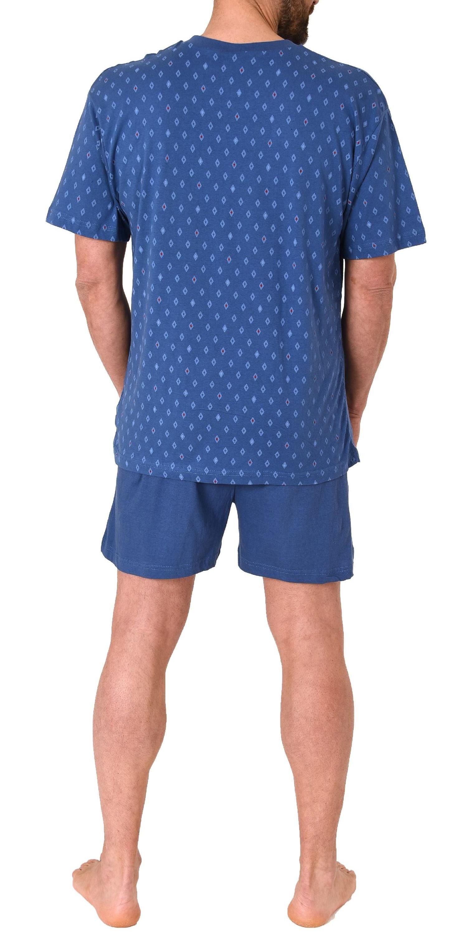 Normann Pyjama Herren Shorty Schlafanzug kurzarm mit V-Hals – 181 001