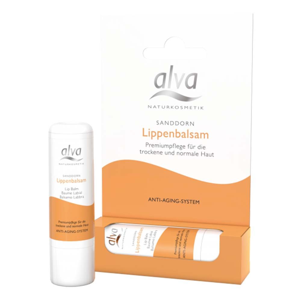 Alva Lippenpflegestift Sanddorn - Lippenbalsam 4g
