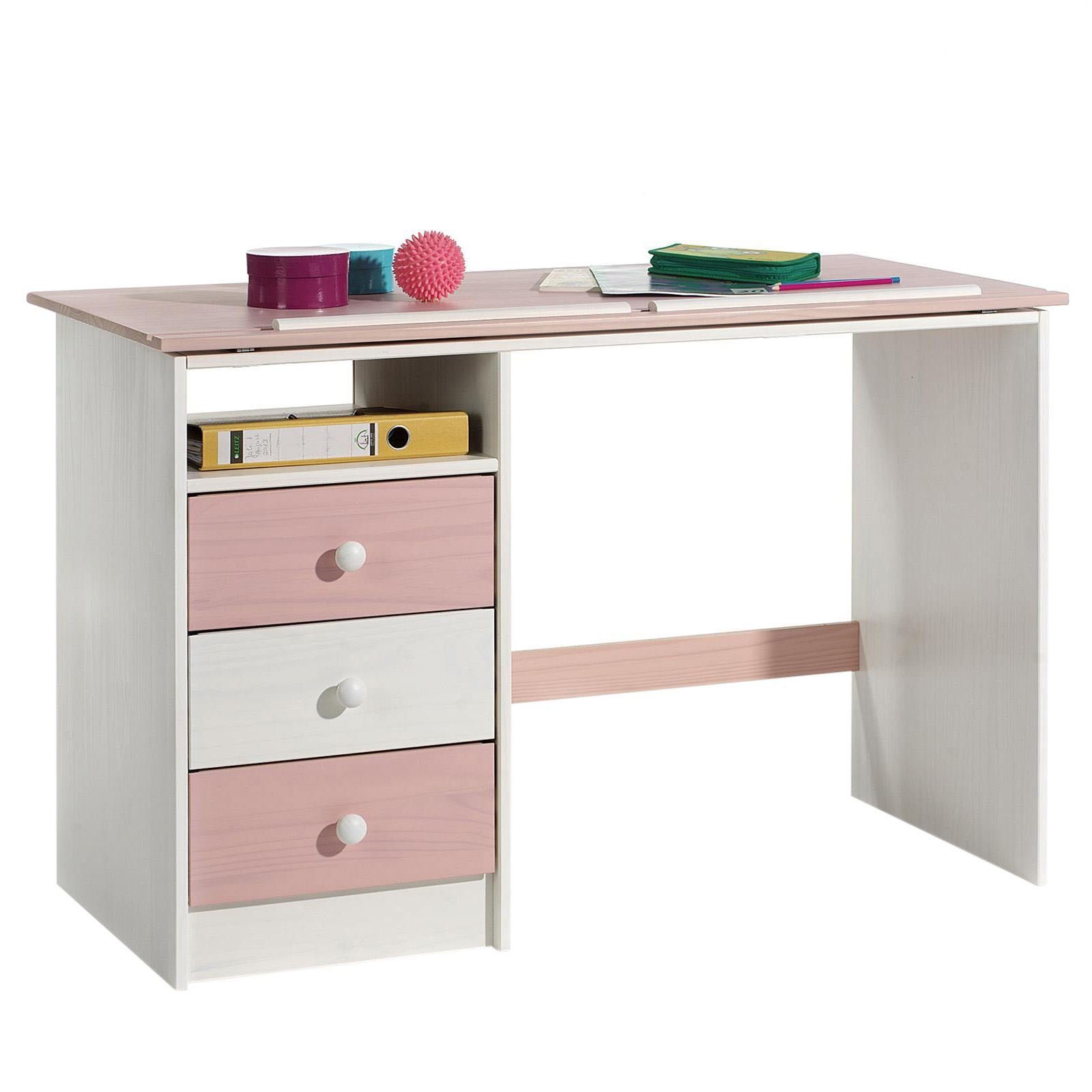 IDIMEX Kinderschreibtisch KEVIN, Kinderschreibtisch Schülerschreibtisch neigungsverstellbar Kiefer mass