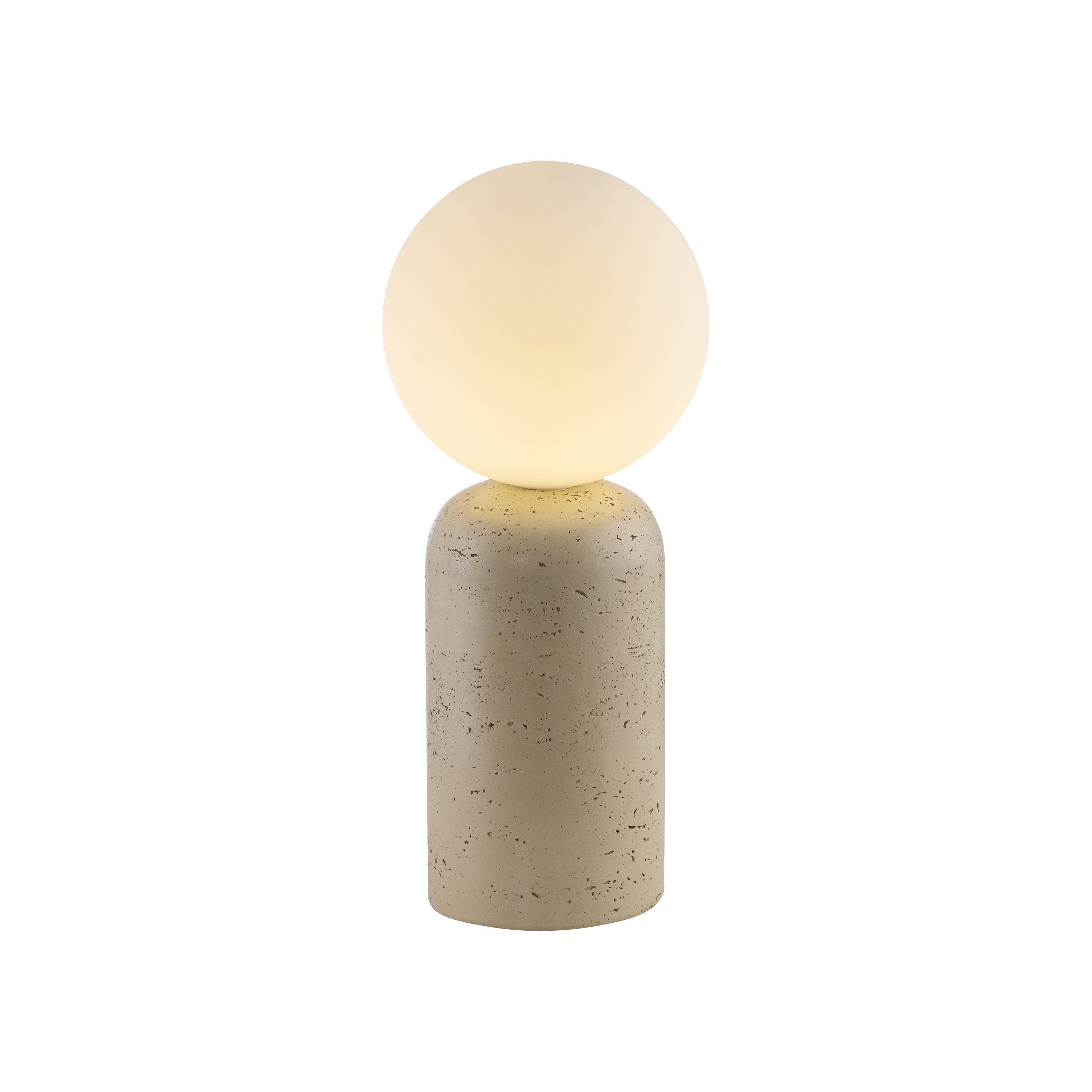 SCHÖNER WOHNEN-Kollektion LED Tischleuchte TRAVENTA, Ein-/Ausschalter, ohne Leuchtmittel, SCHÖNER WOHNEN Kollektion, Travertinoptik, Downlight
