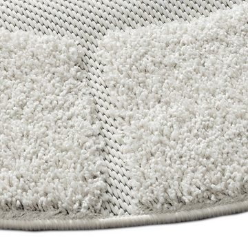 Teppich Runder Kinderteppich flauschig – schlafender Bär – in creme, Teppich-Traum, rund, Höhe: 20 mm