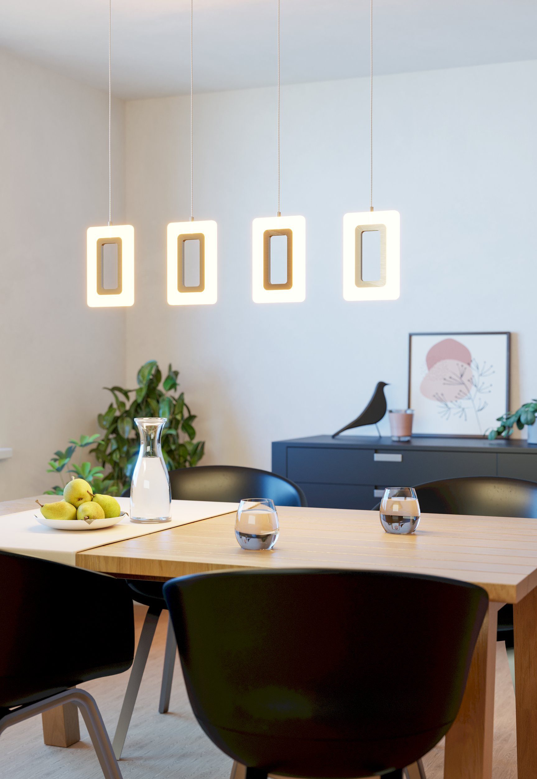 EGLO LED-Hängeleuchte Enaluri, Leuchtmittel inklusive, Hängelampe, Hängeleuchte Esstischlampe, Wohnzimmerlampe hängend