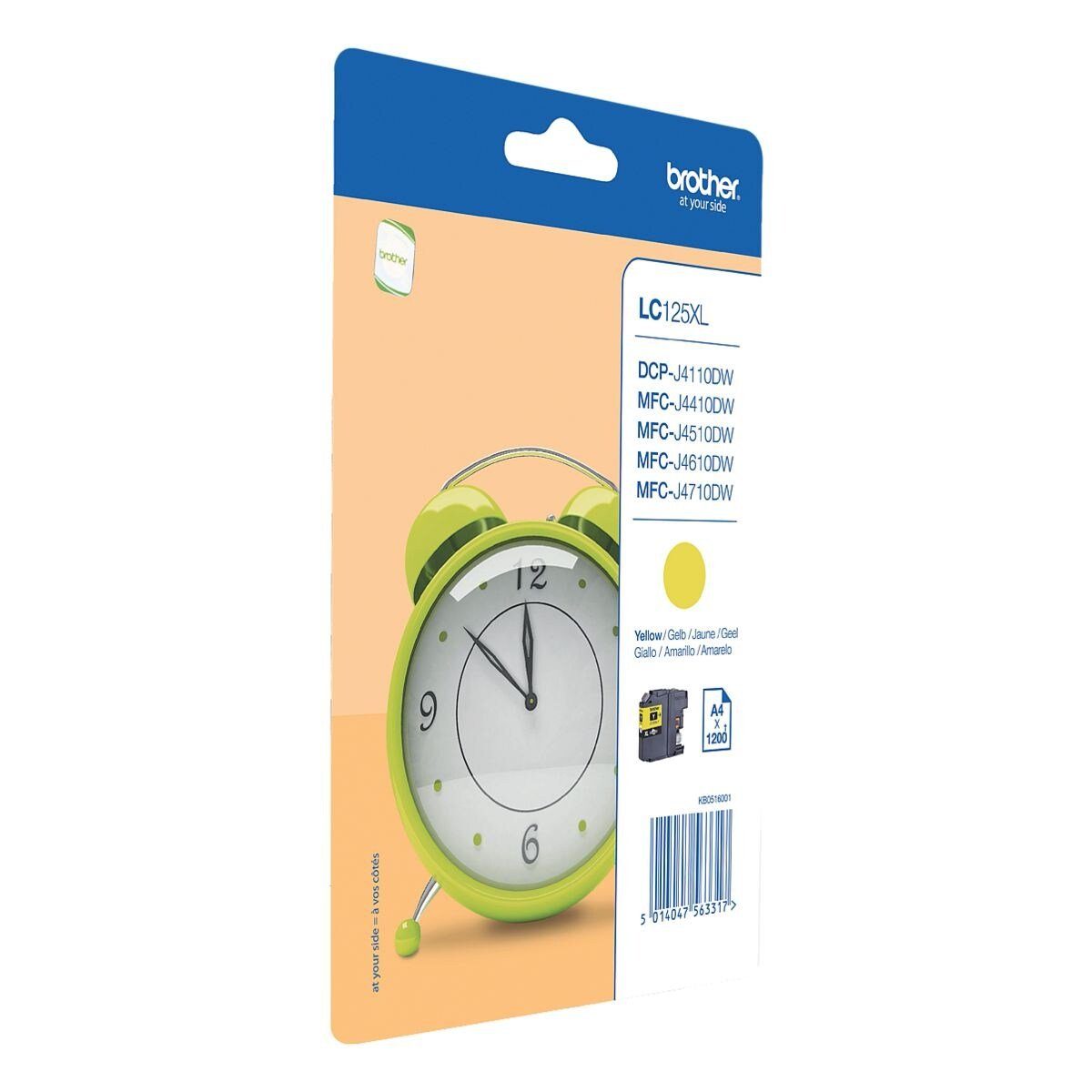 Brother LC-125XLY Tintenpatrone (1-tlg., Original Druckerpatrone, gelb)