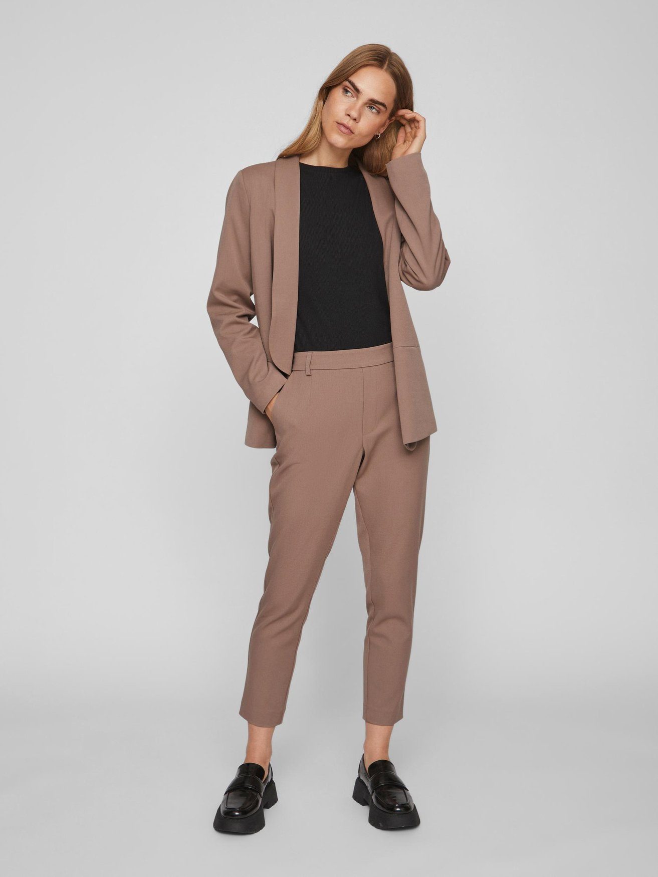 Vila Stoffhose Elegante Business Stoffhose Stretch günstig online kaufen