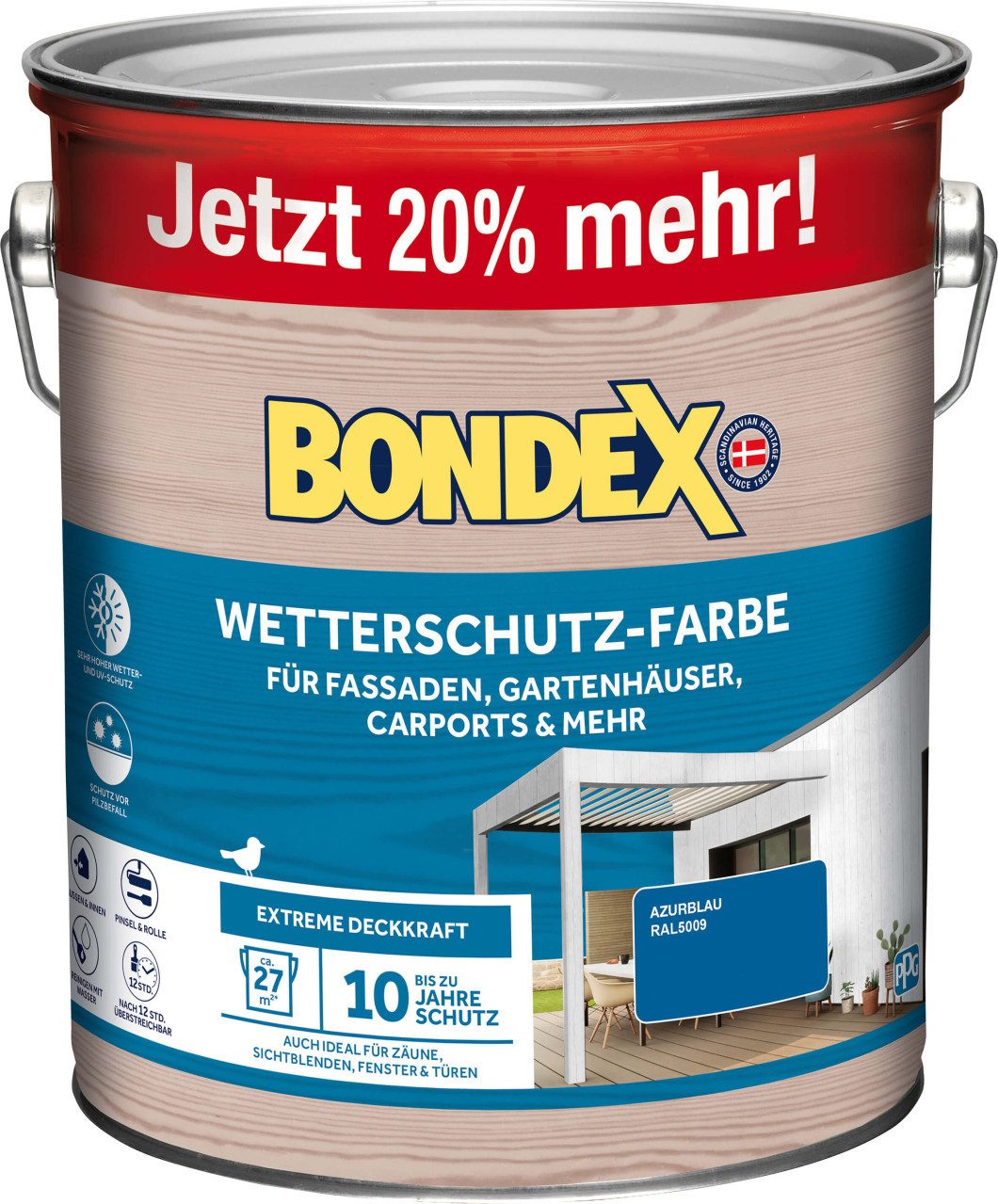 Bondex Wetterschutzfarbe Bondex Wetterschutzfarbe azur 3 L