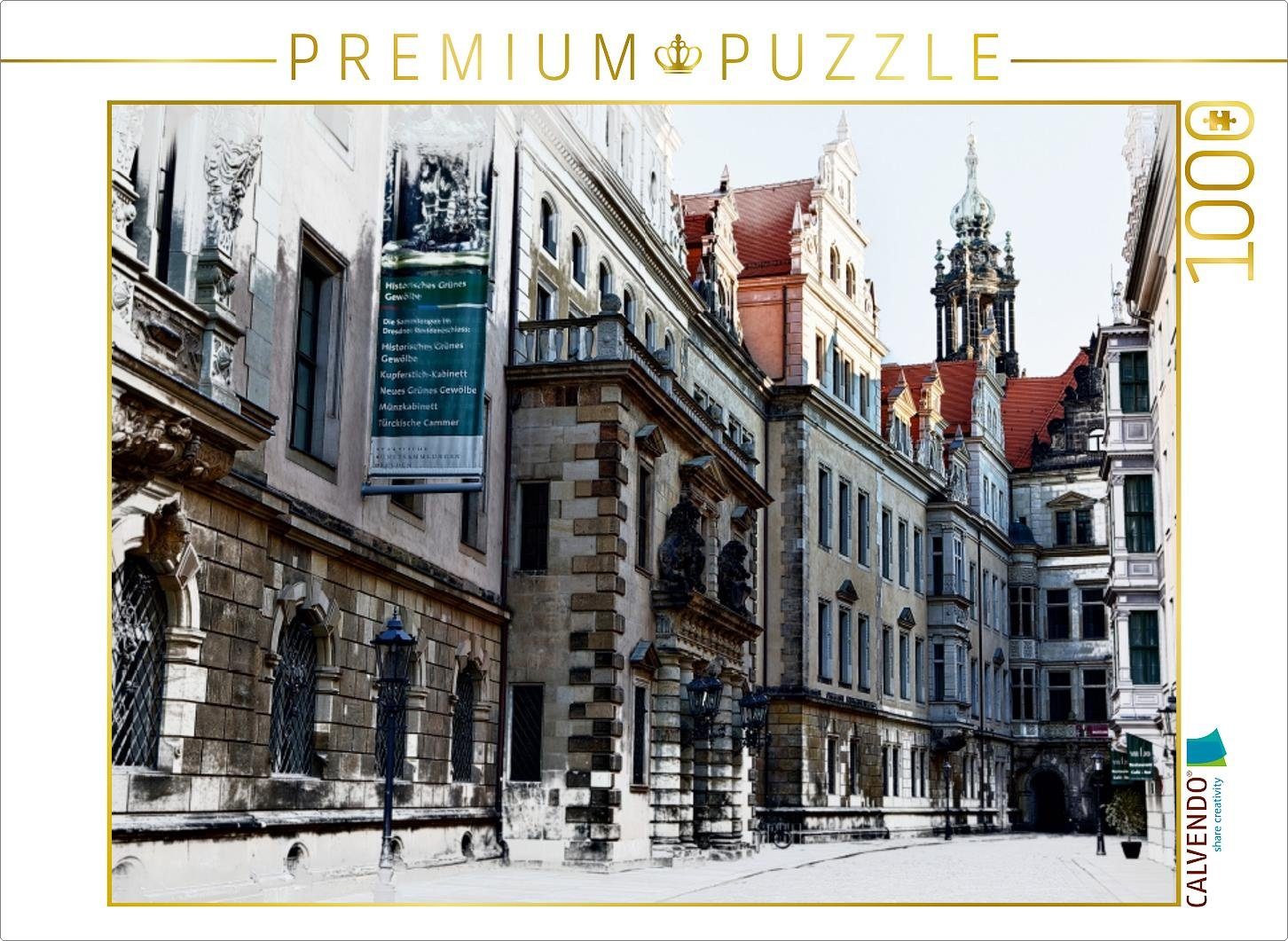CALVENDO Puzzle CALVENDO Puzzle Blick in die Schloßstraße in Dresden 1000 Teile Lege-Größe 64 x 48 cm Foto-Puzzle Bild von Dirk Meutzner, 1000 Puzzleteile