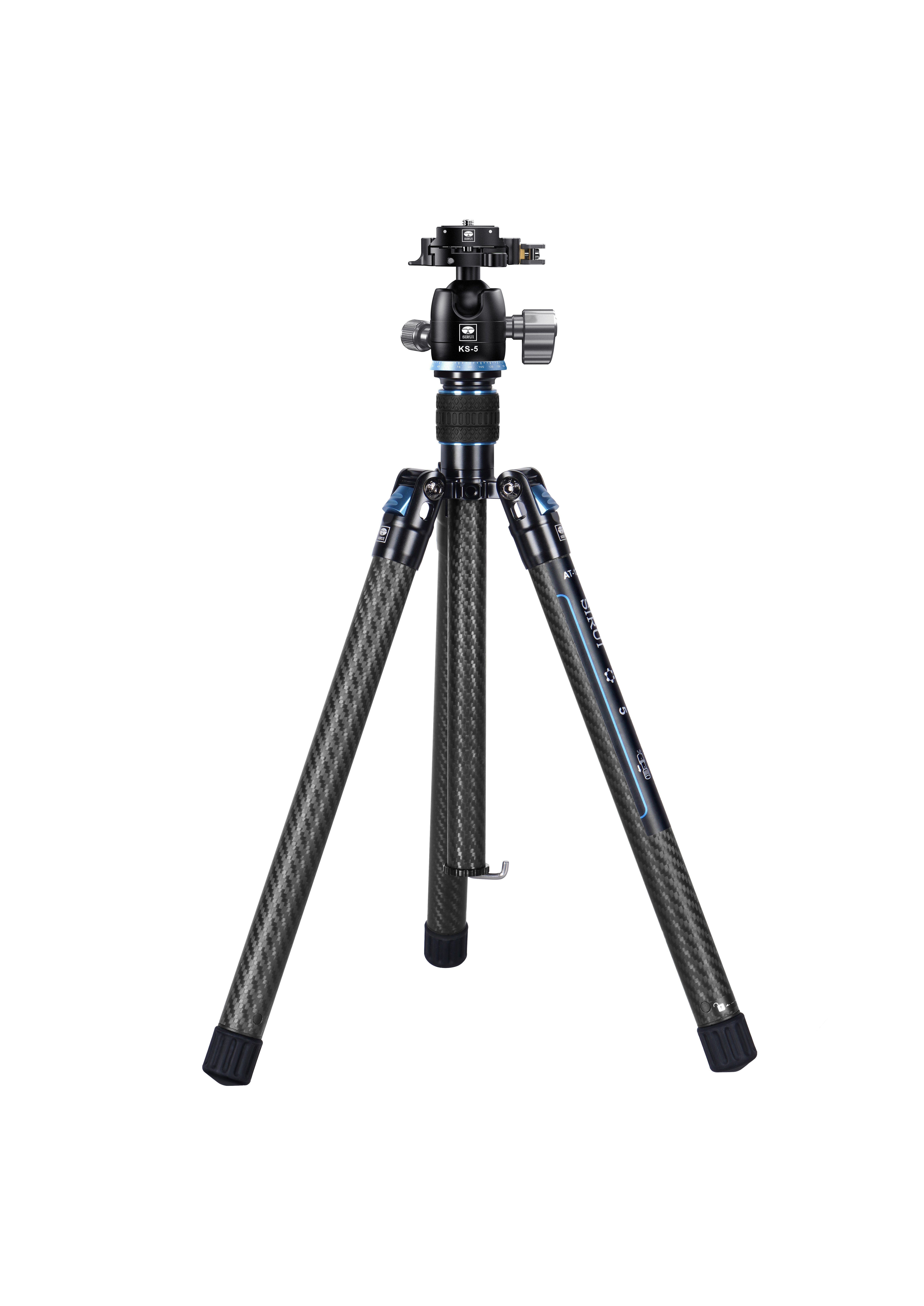 SIRUI AT-125+KS-5 Dreibeinstativ (Leichte Carbon, abnehmbare Mittelsäule, KS-5 Kugelkopf, 10kg Tragkraft)