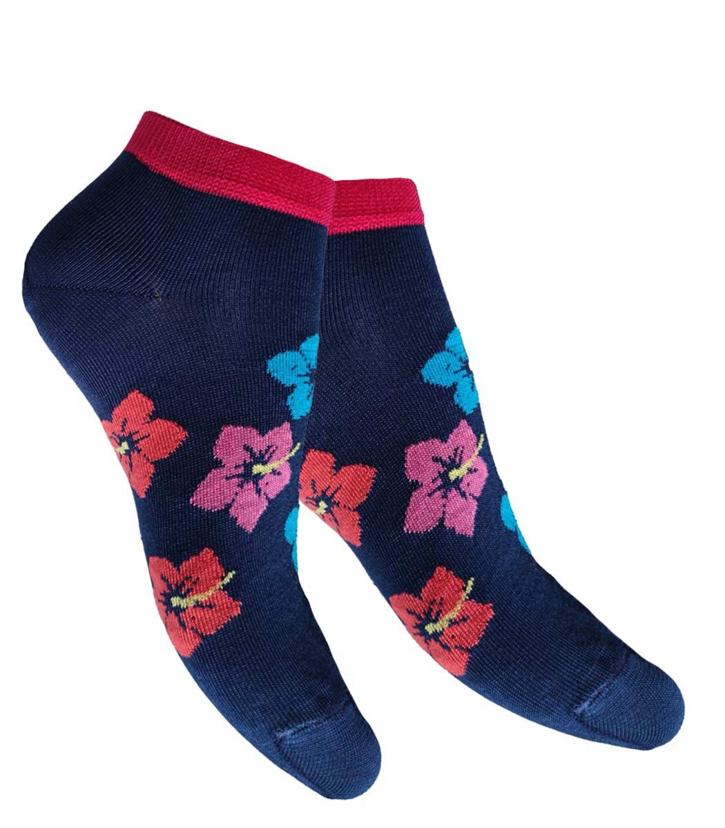 Sangiacomo Sneakersocken HIBISKUS (Packung, 1-Paar, 1 Paar) elegant