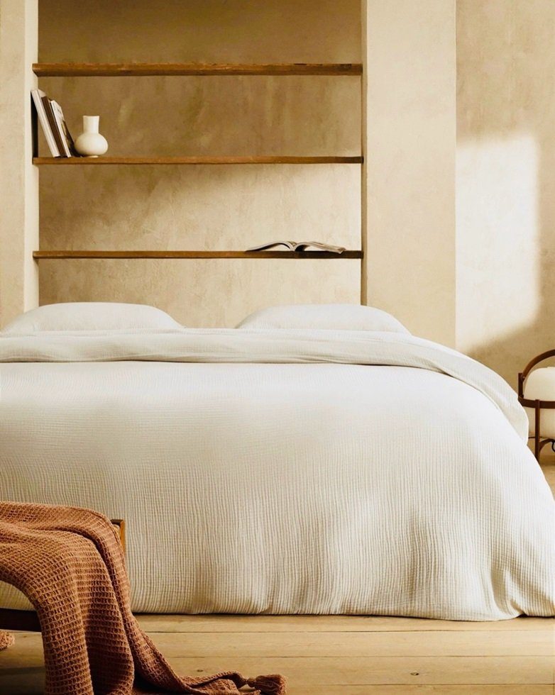 Bettwäsche Musselin Bettwäsche in Ivory, Sandiik, Noch weicher und noch Dichter als herkömmliche Musselin Bettwäschen