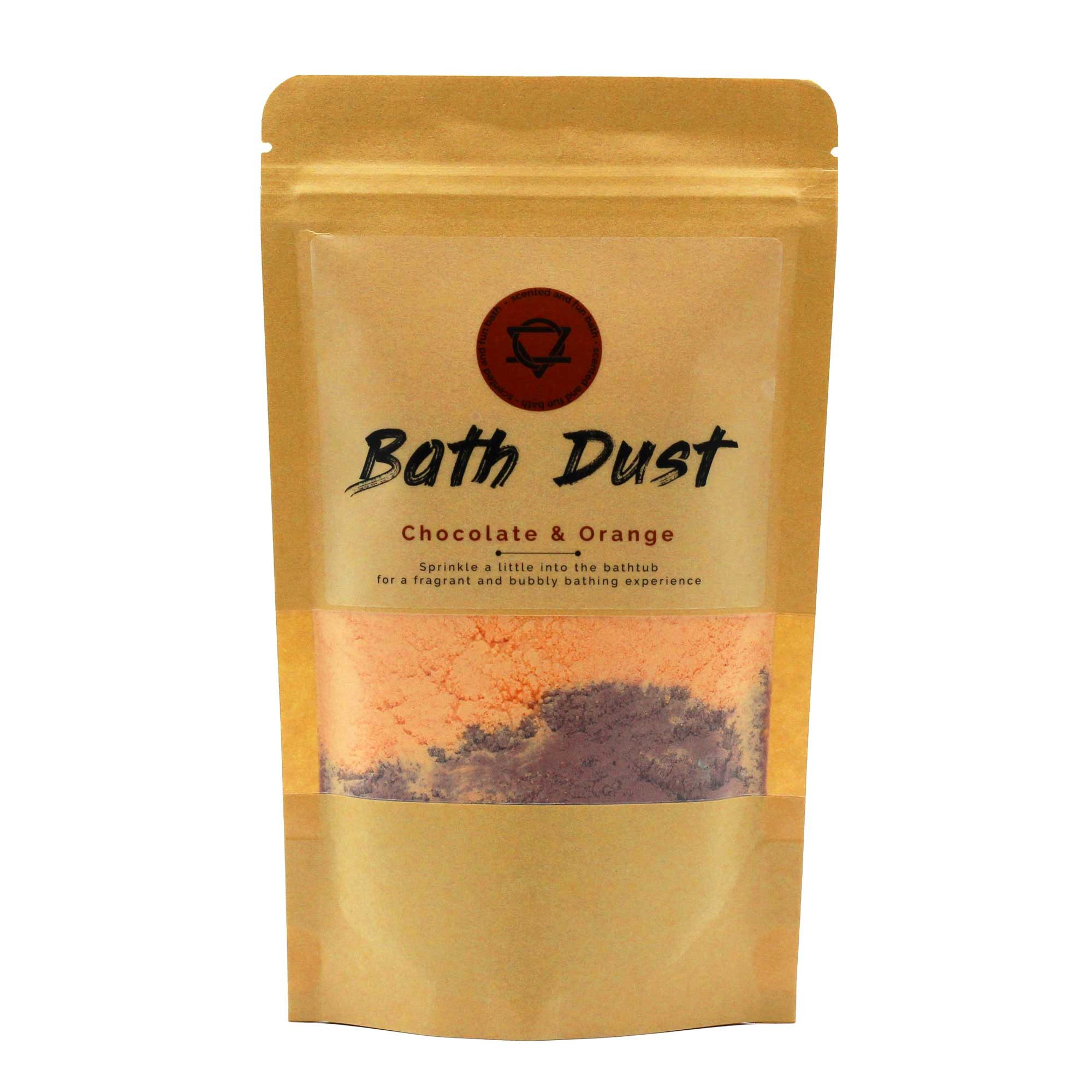 Seifenschale Schokolade und Orange Badepulver 200g