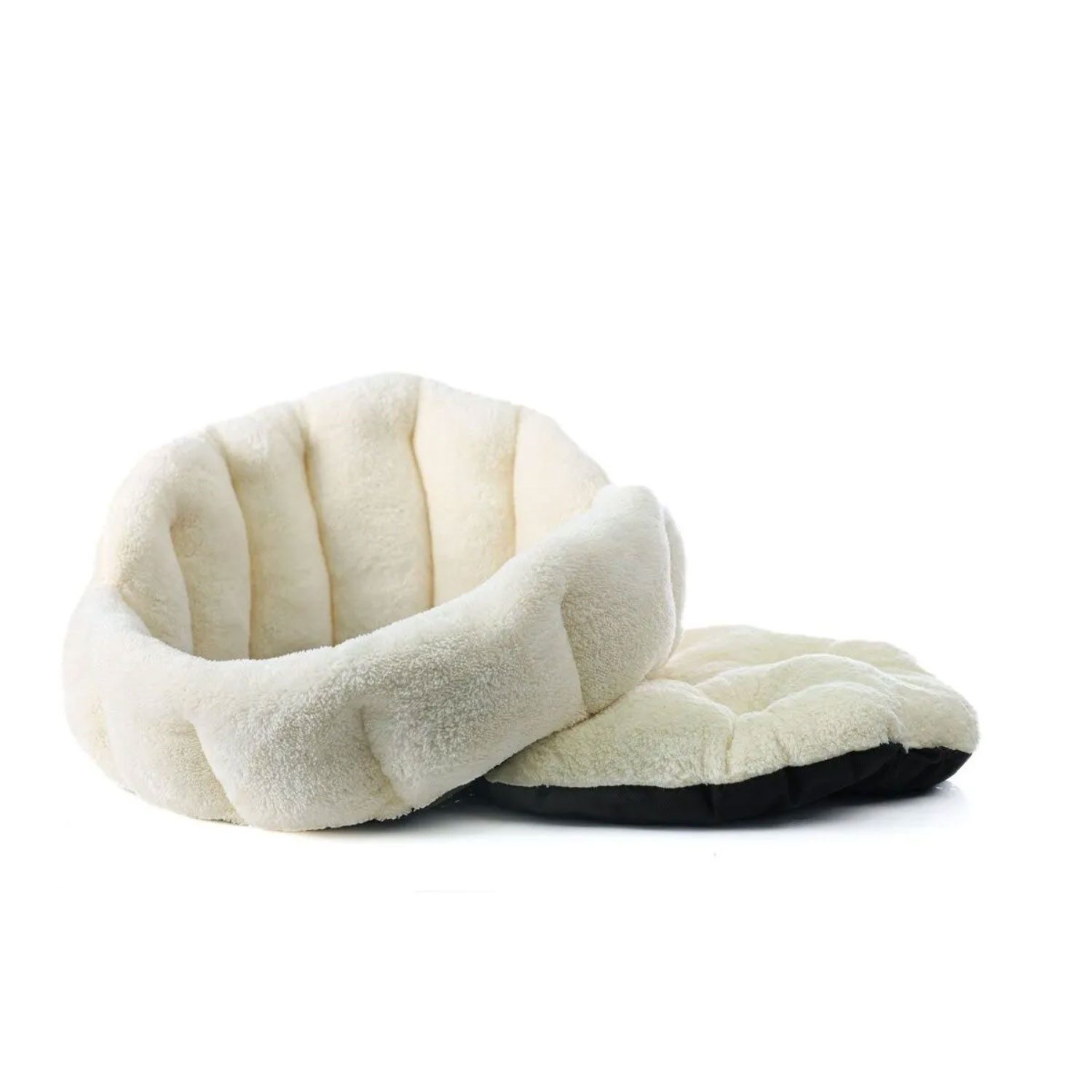 Jungengel Tierbett Katzen & Hunde Kuschelbett Haustierbett Katzenliege Hundeliege, 50 cm Ø, Extra Weich, Waschbar, Rutschfest, Ergonomisch
