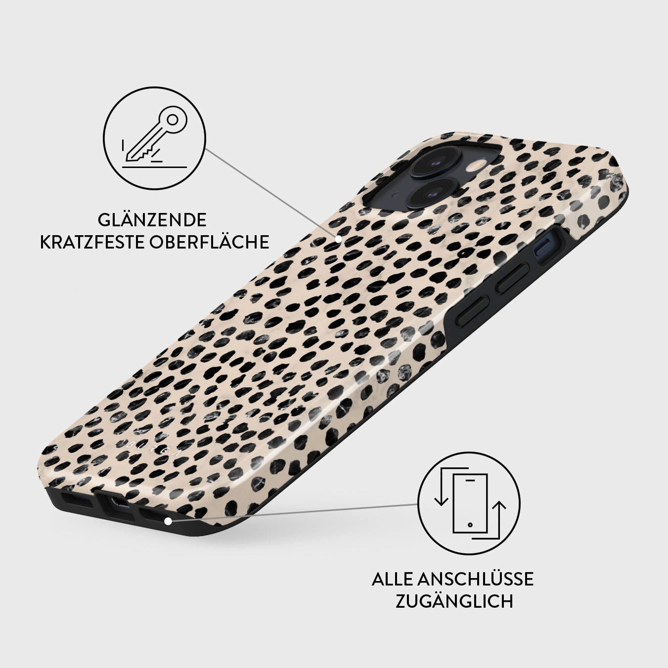 BURGA Handyhülle MusicSet: MagSafe Case Almond Latte iPhone 15 + AirPod Case 3.Gen