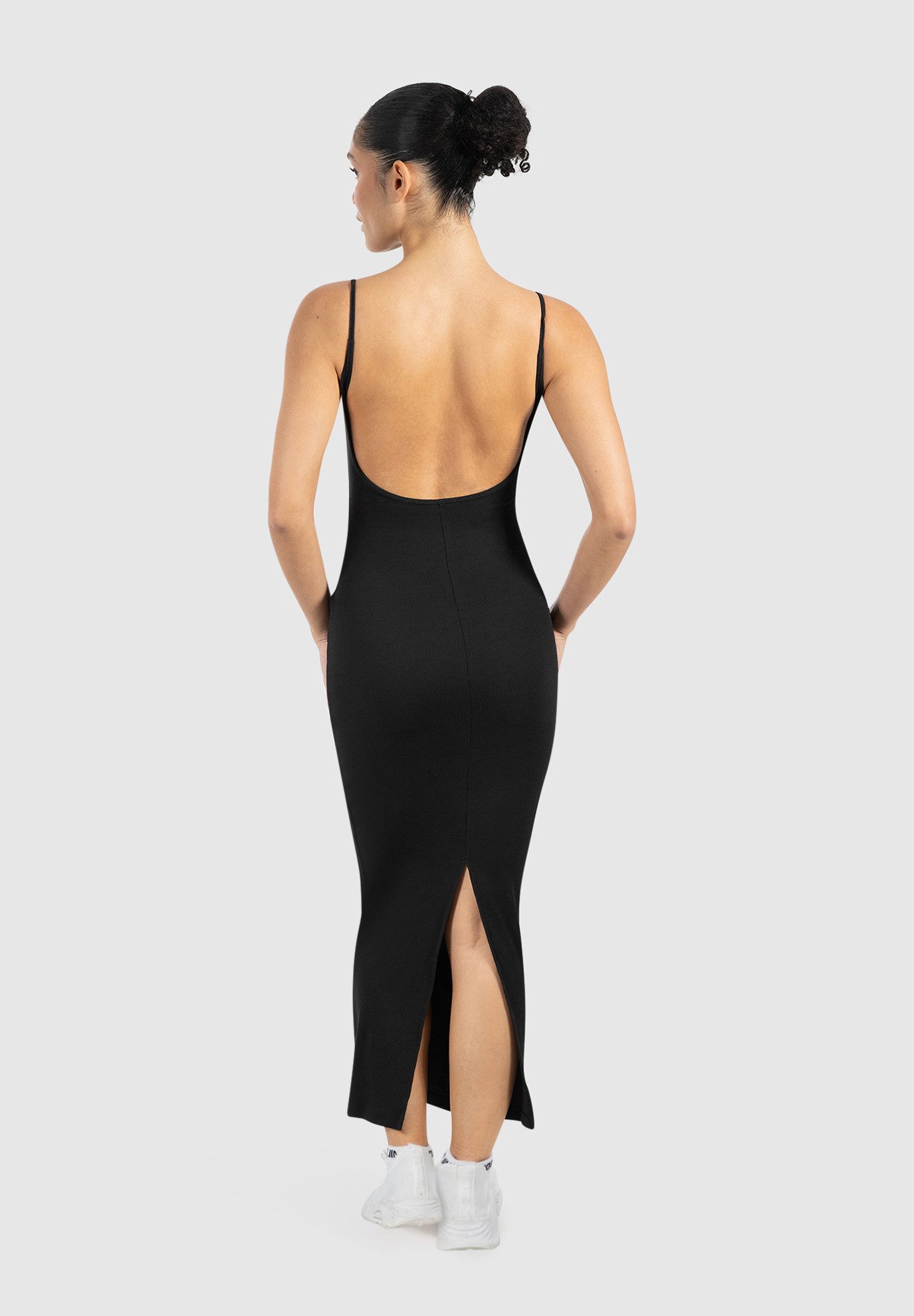 Smilodox Maxikleid Aveline Backless, Figurbetontes Rückenfreies Rippstrickk günstig online kaufen