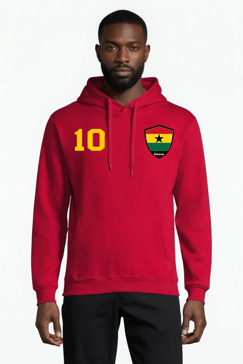 Hoodie Ghana H Hoodie Herren Fußball Retro Hoodie Fan Urban Streetwear Outfit