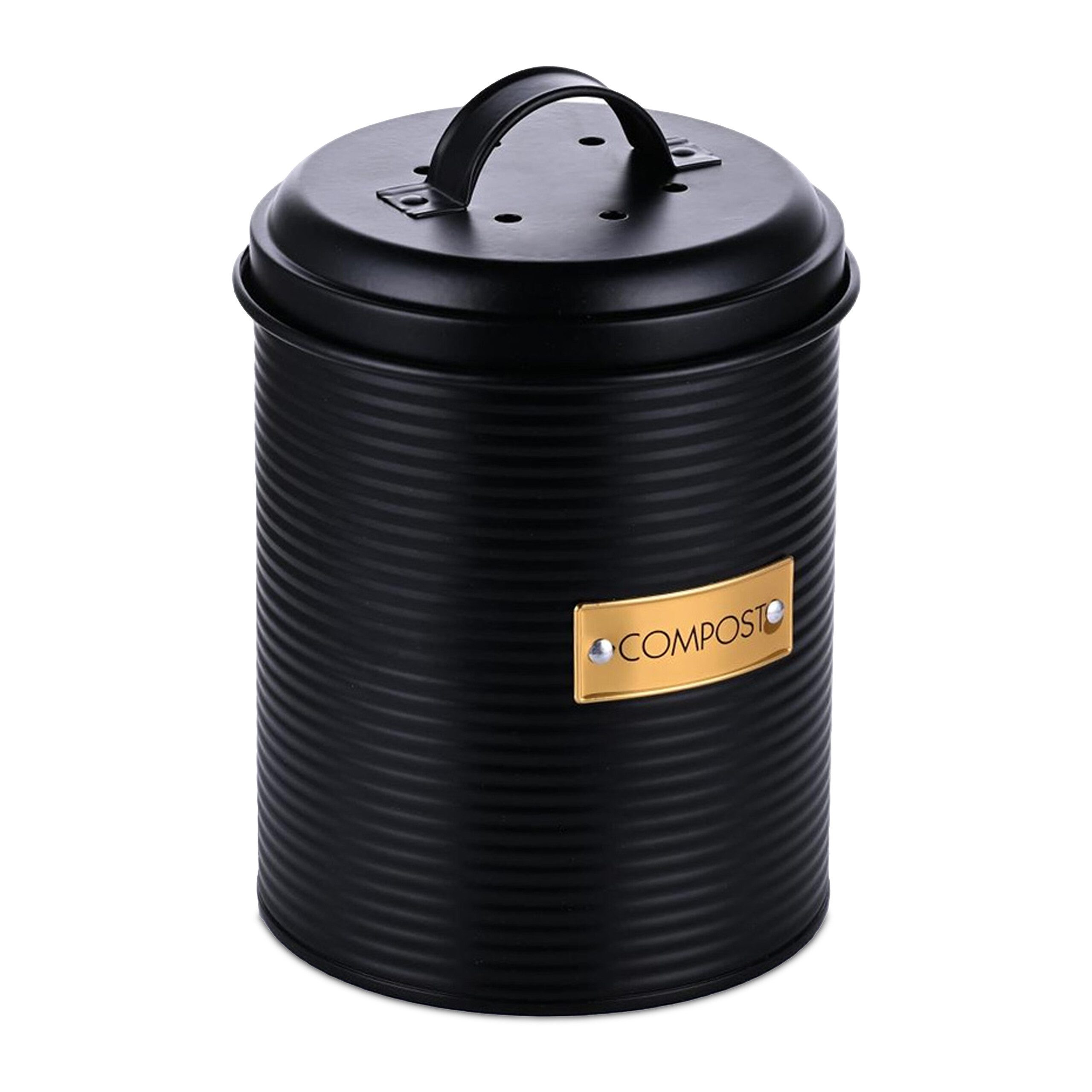 relaxdays Biomülleimer Komposteimer mit Geruchsfilter 2,5 Liter