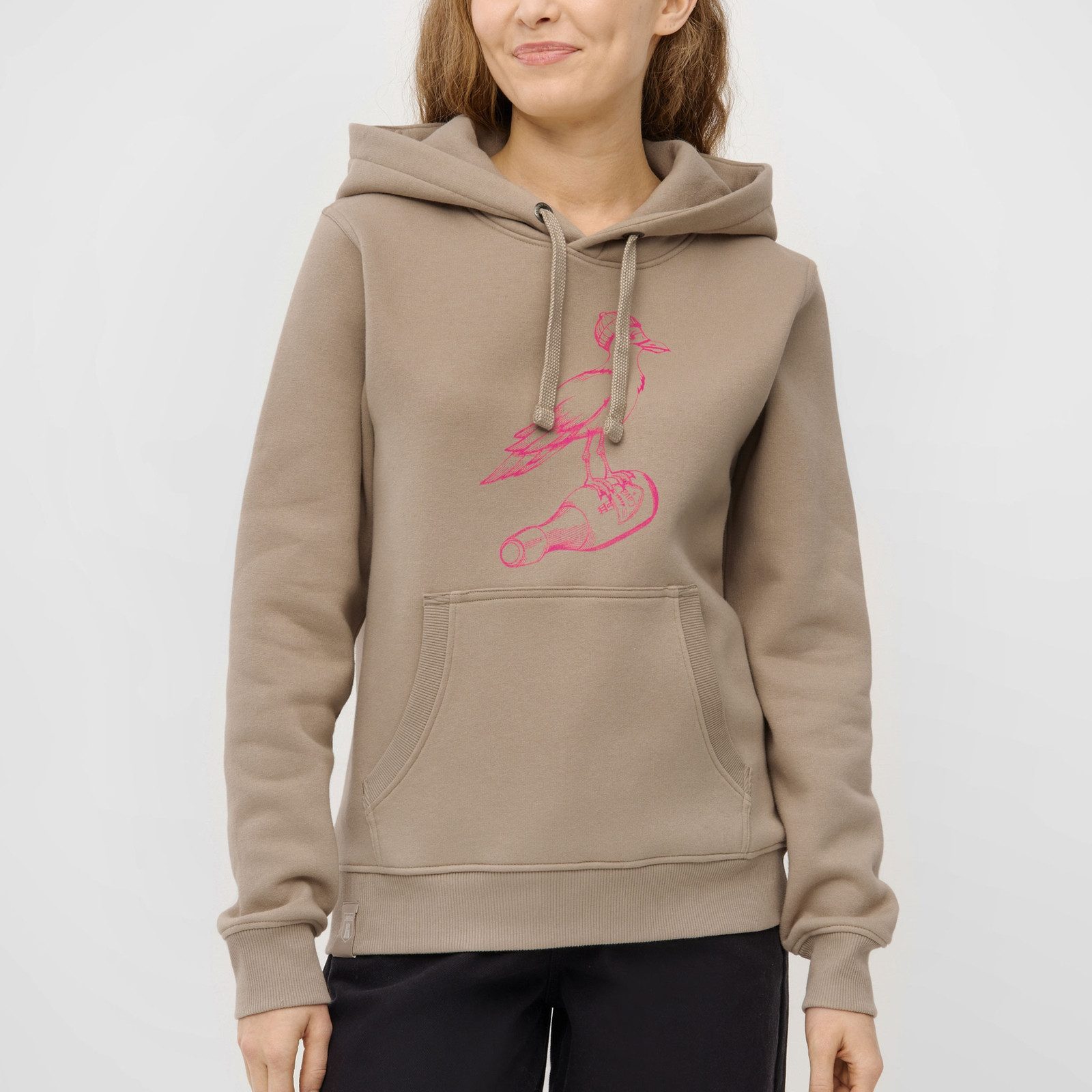 Derbe Hoodie Hoodie Sturmmöwin Mono mit großem Druck auf der Brust