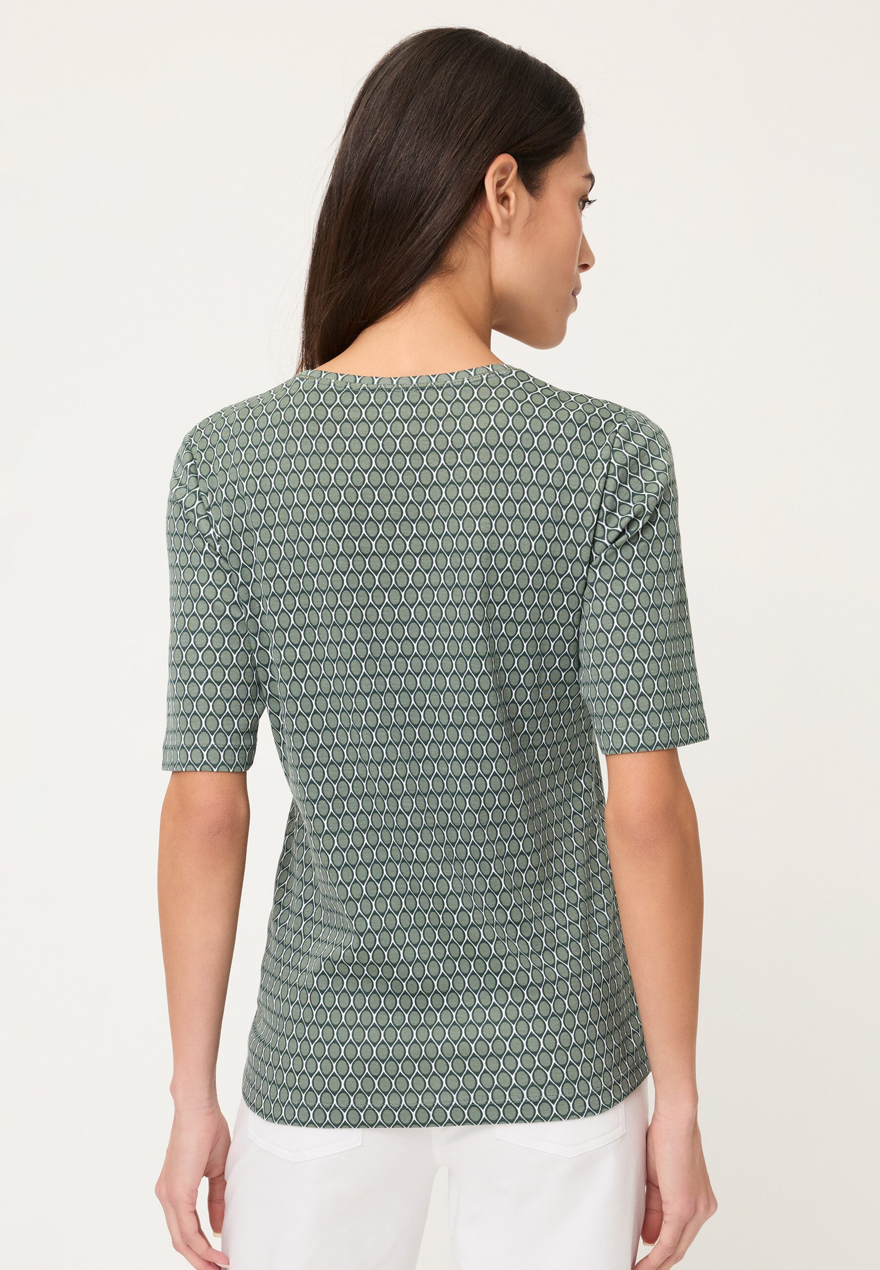 Olsen T-Shirt Shirt mit Allover-Dessin