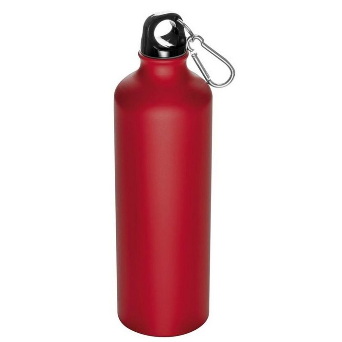 Feelino Trinkflasche Trinkflasche Wasserflasche Sportflasche 800ml Metall Rot mit