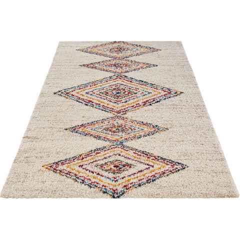 Hochflor-Teppich ANDARA, HANSE Home, rechteckig, Höhe: 30 mm, Boho Design, besonders weich durch Microfaser, Robust, Pflegeleicht