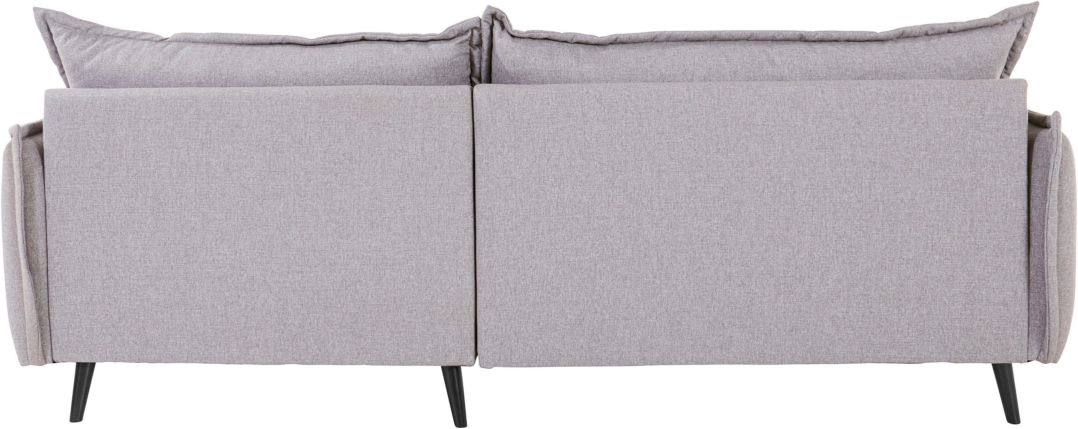 Home affaire Ecksofa Lazio modernes Design, bequem, schmale Armlehnen, OTTOs Choice, zwei verschiedene Fußfarben wählbar