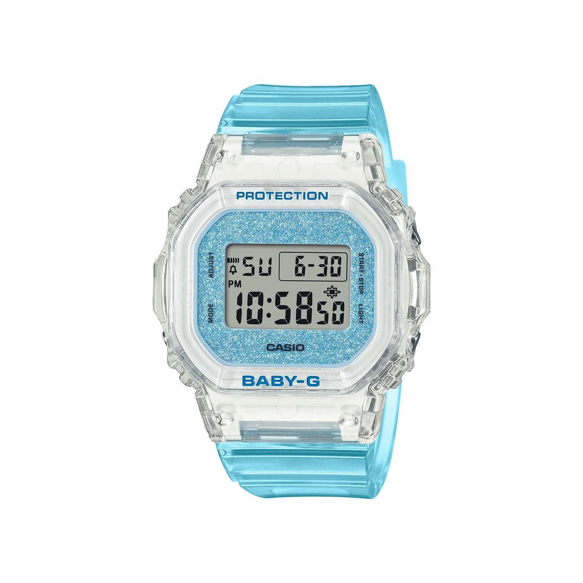 Quarzuhr Casio Baby-G Damenuhr BGD-565GC-2ER Resin, Blau transparent