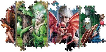 Clementoni® Puzzle Panorama, Anne Stokes Collection - Drachen-Freundschaft, 1000 Puzzleteile, Made in Europe, FSC® - schützt Wald - weltweit