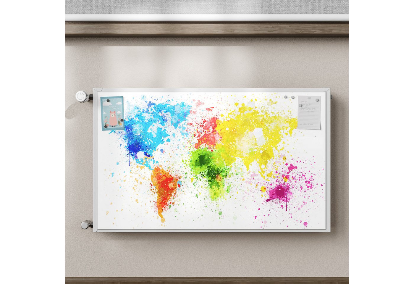 Thumbnail - DEQORI Magnetfolie 'Farben der Welt', beschreibbar Heizung Magnetmatte magnetisch Magnetfolie