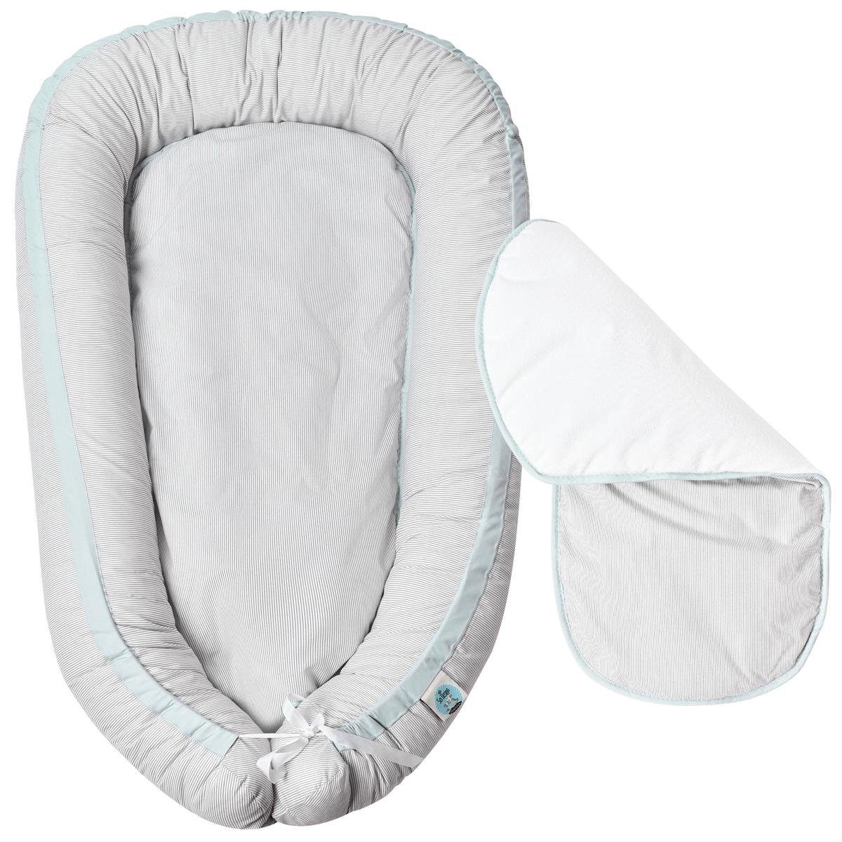 SEI Design Kuschelnest Babynest Nestchen Babynestchen, (Stillkissen mit Bezug, 1-tlg), Bezug 100% Baumwolle