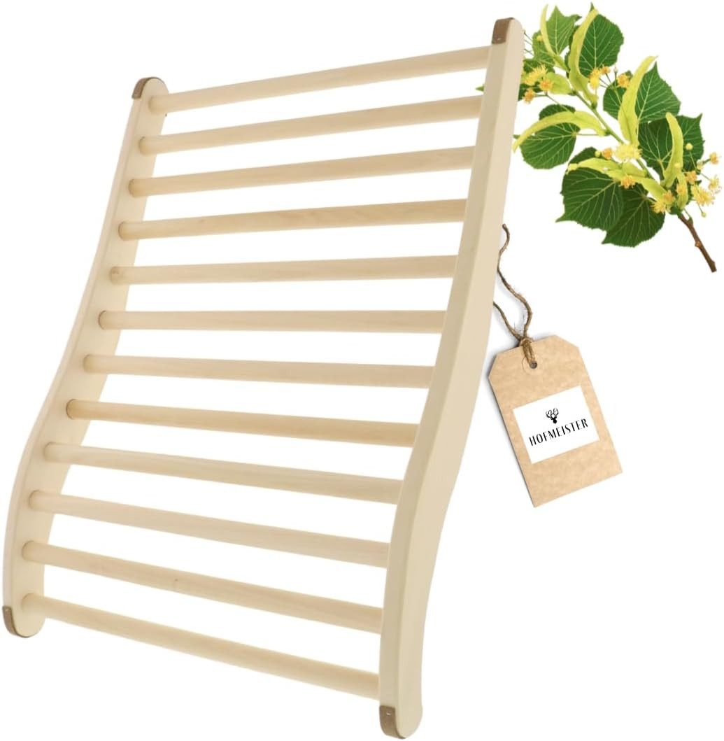 Hofmeister Sauna-Rückenlehne Lindenholz Rückenstütze S-Form