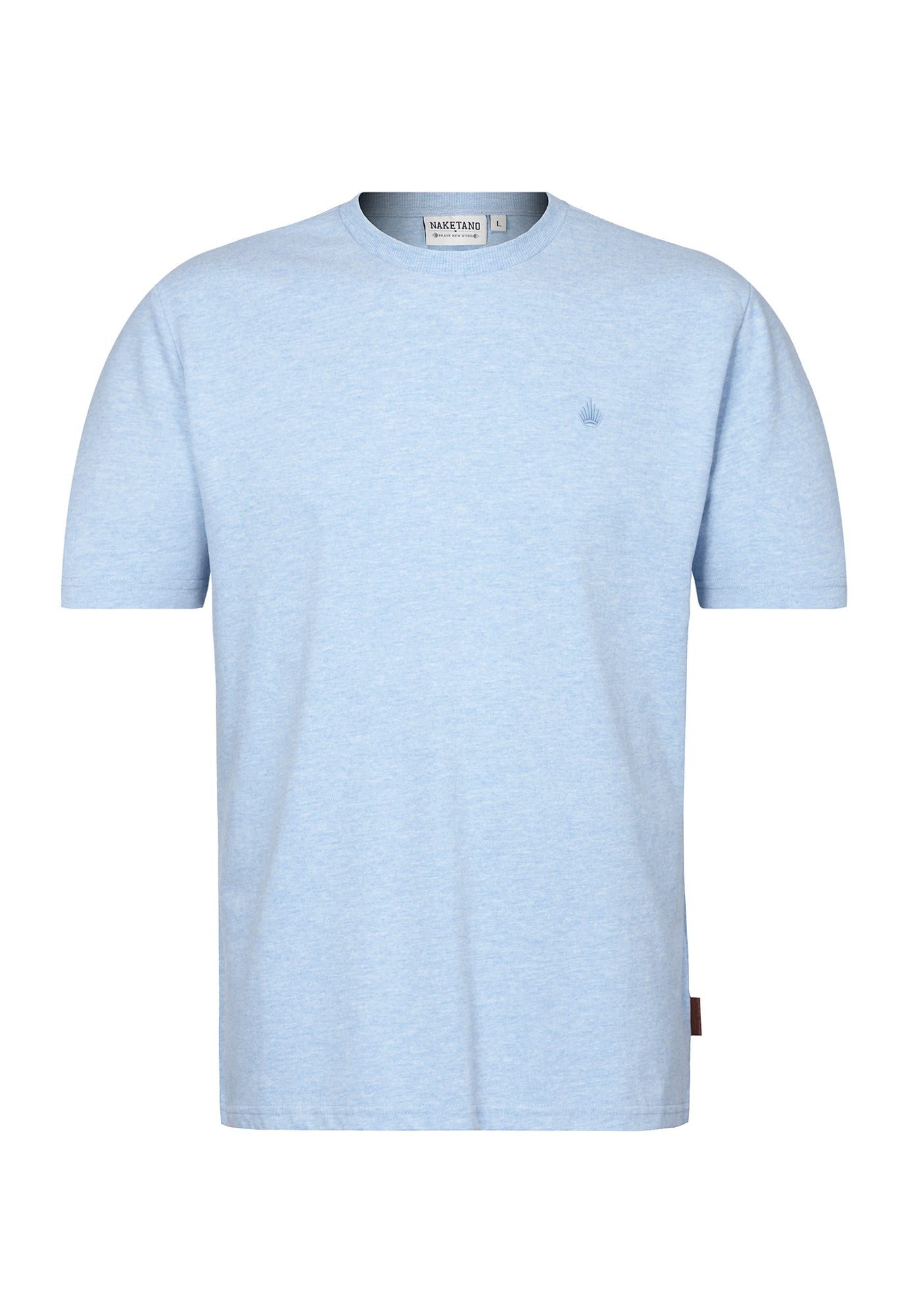 naketano T-Shirt Baumwolle Rundhals Kurzarm Streetwear Basic Sommershirt Herren (1-tlg) weich, bequem, casual, vegan, meliert, gerader Schnitt, Alltag