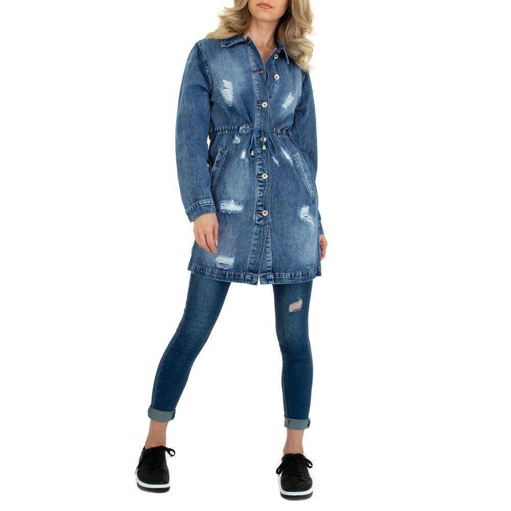 Ital-Design Hemdbluse Damen Freizeit (77187384) Jeansstoff günstig online kaufen