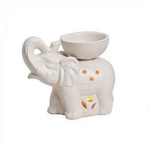 mitienda Duftlampe Duftlampe aus Keramik Elefant weiß