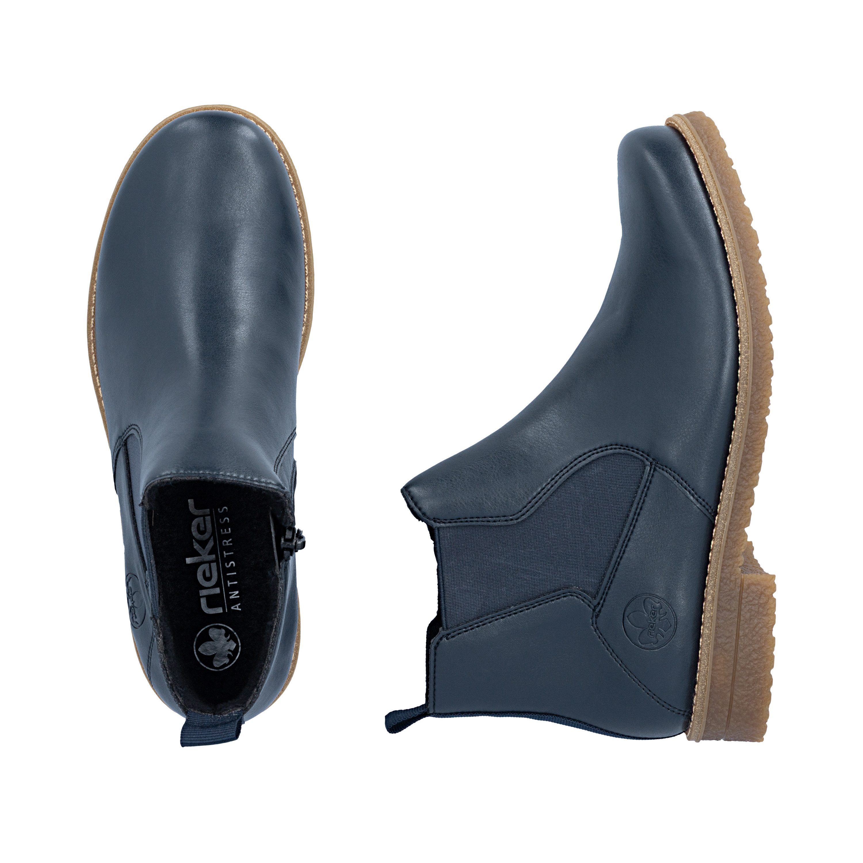Rieker Chelseaboots Stiefelette, Schlupfboots, Stretcheinsatz, mit Innenreißverschluss